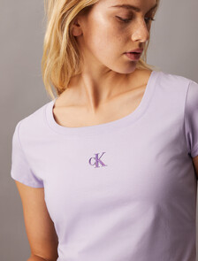 Cooling Square Neck Baby Fit T-Shirt, Pastel Lilac, hi-res