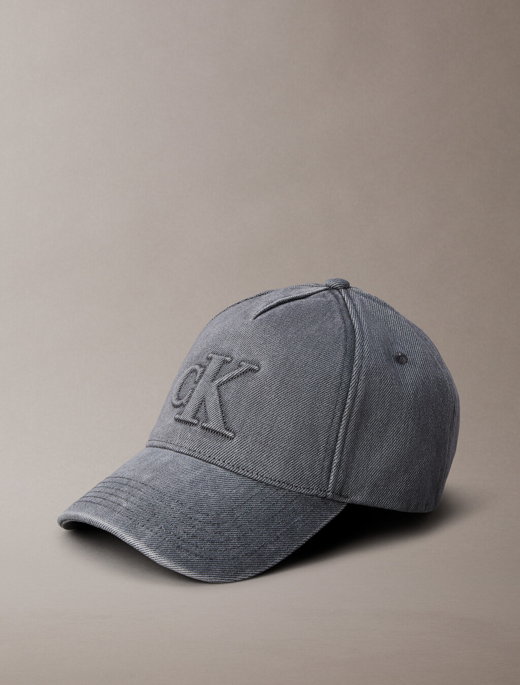Seasonal Logo Denim Baseball Cap, DARK GREY, hi-res