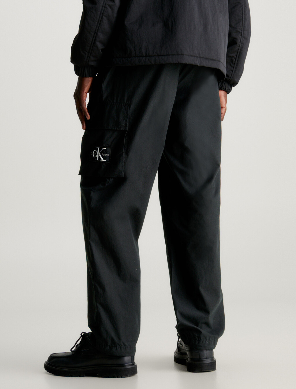 Cotton Poplin Utility Trousers, CK BLACK, hi-res