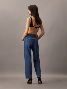 高腰寬筒版型, Denim Medium, hi-res