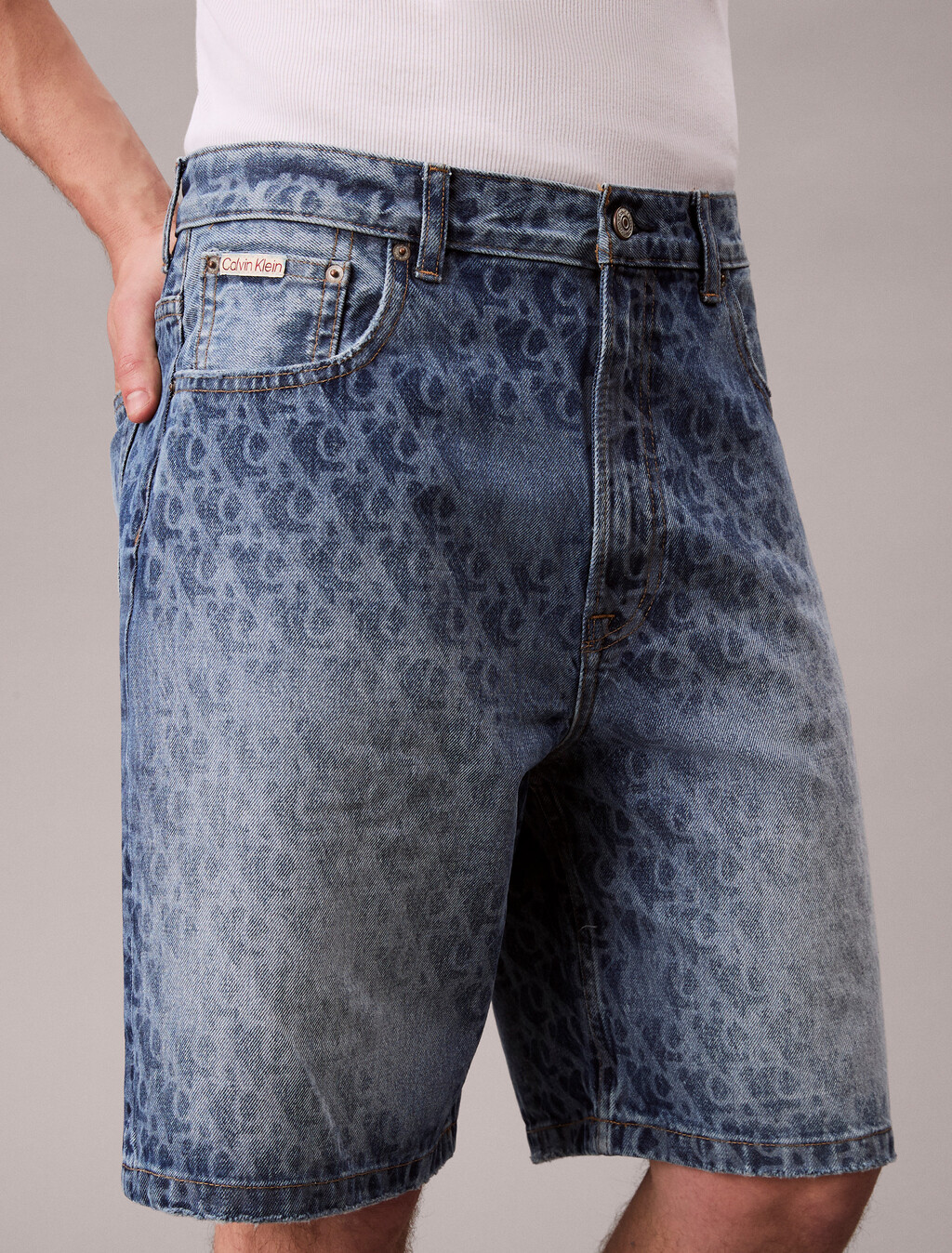 Monogram Logo 90's Shorts, CK CELTIC SEA AOP, hi-res