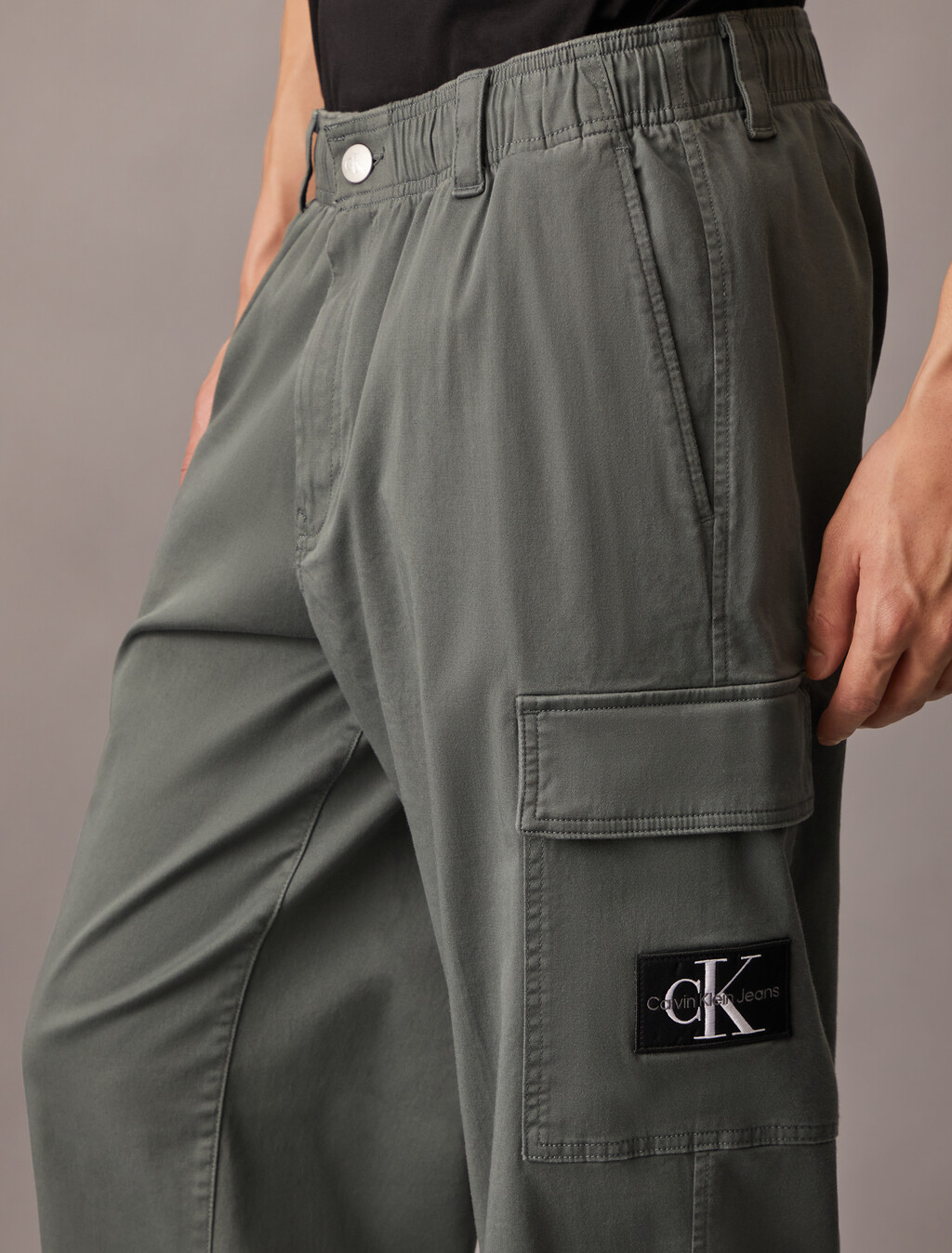Cotton Twill Cargo Pants, Endless Grey, hi-res
