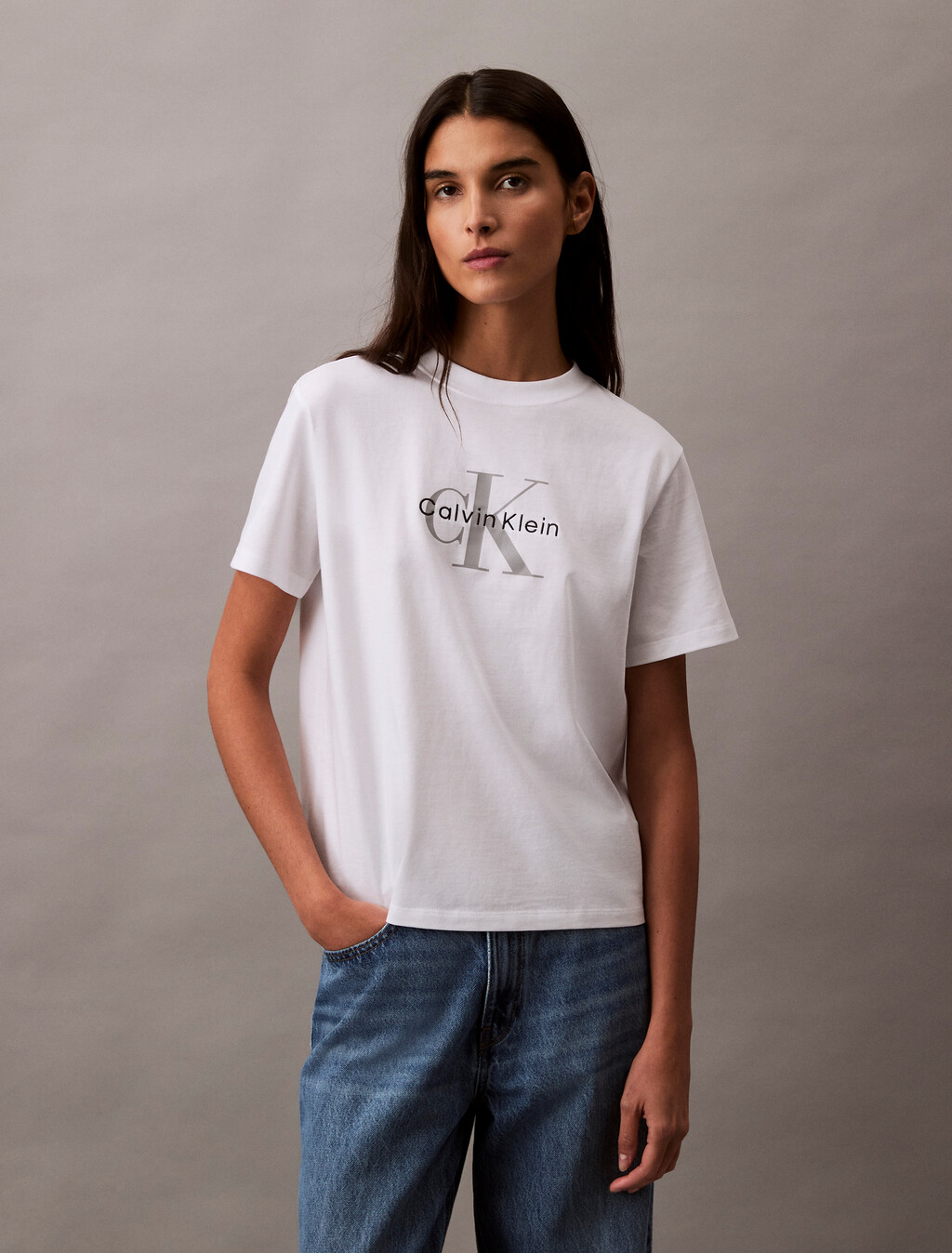 經典 Monogram 圓領 T 恤, Brilliant White, hi-res