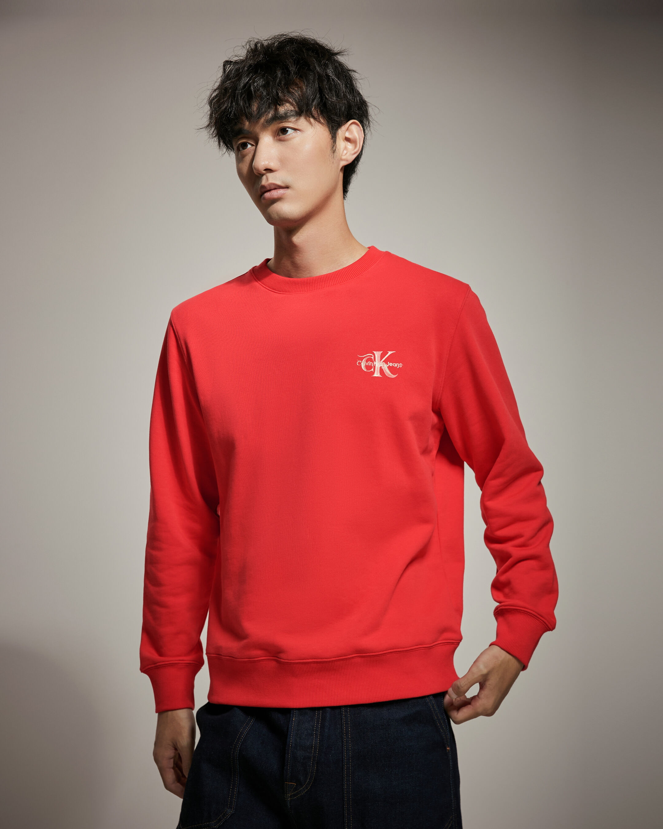 Year of the Dragon Unisex Monogram Sweatshirt red Calvin Klein