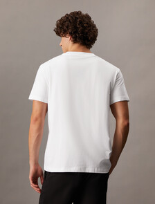 Textured Logo Smooth Cotton Tee, Bright White, hi-res