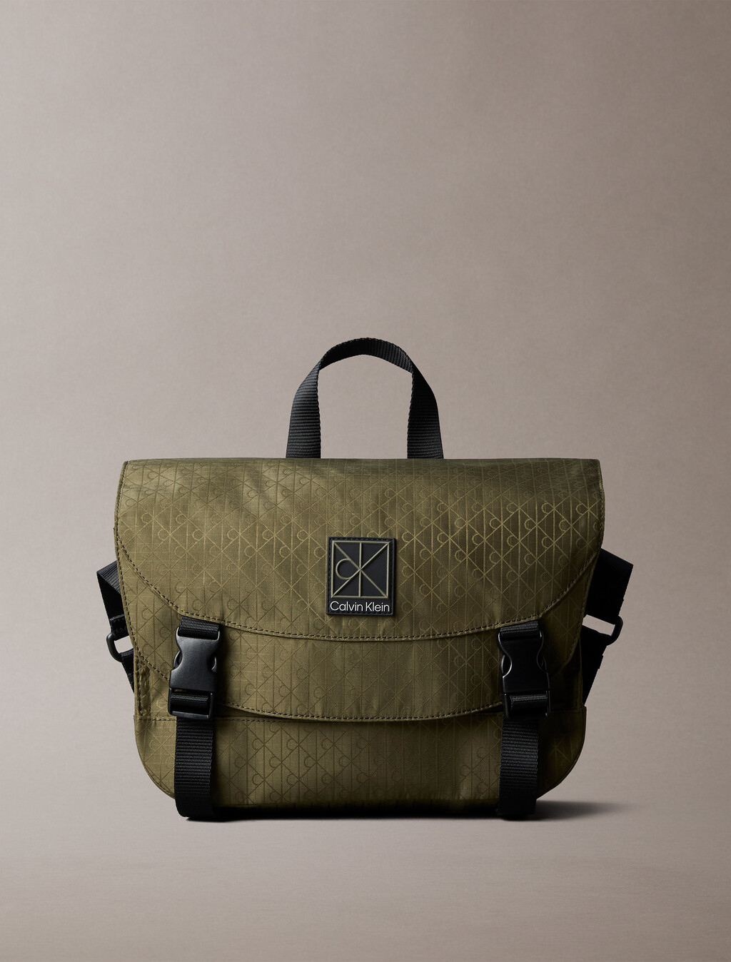 Utility Emblem Messenger Bag, Olive Night, hi-res