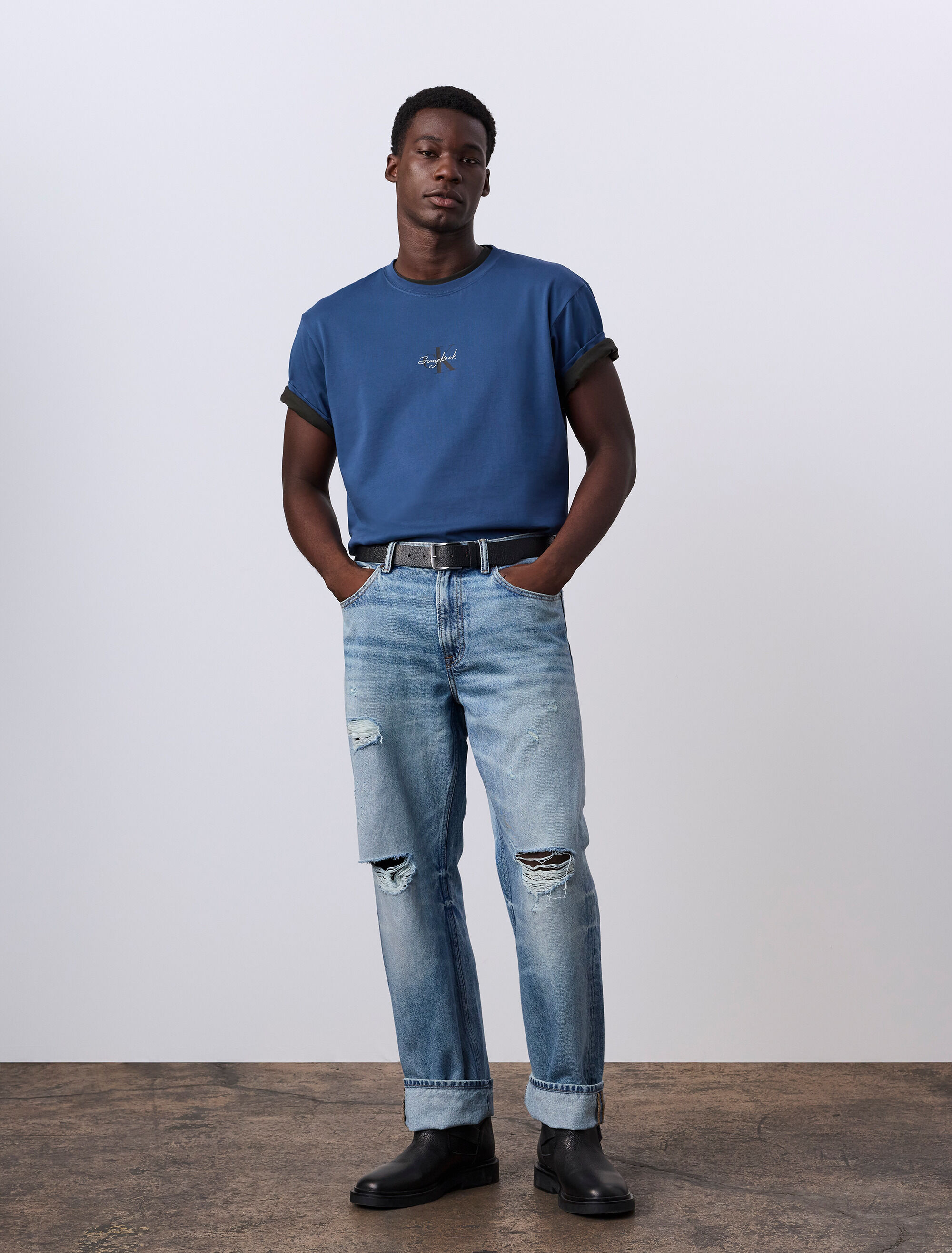 Jung Kook for Calvin Klein Monologo T-Shirt | blue | Calvin Klein