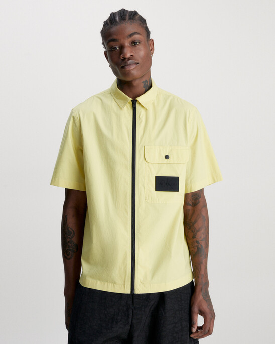 Short Sleeve Zip Up Shirt