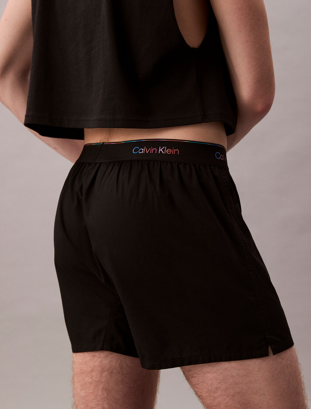 100% Cotton Pride Boxer, Black, hi-res