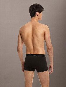 Embossed Icon Cotton Trunks, Black, hi-res