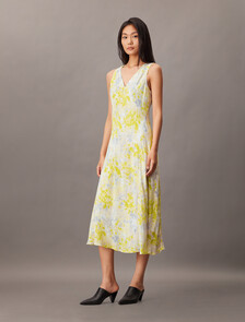 抽象圖案 Ecovero V 領洋裝, 18622 CSW25S_P012+1_Formal Grey, hi-res