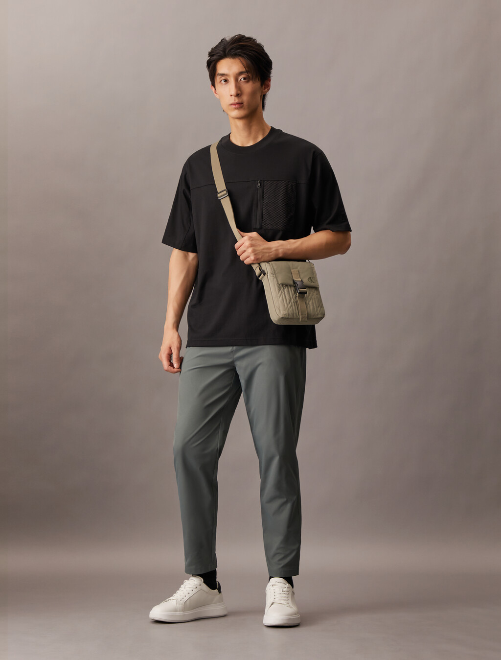 Cooling Relaxed Tee, Ck Black, hi-res