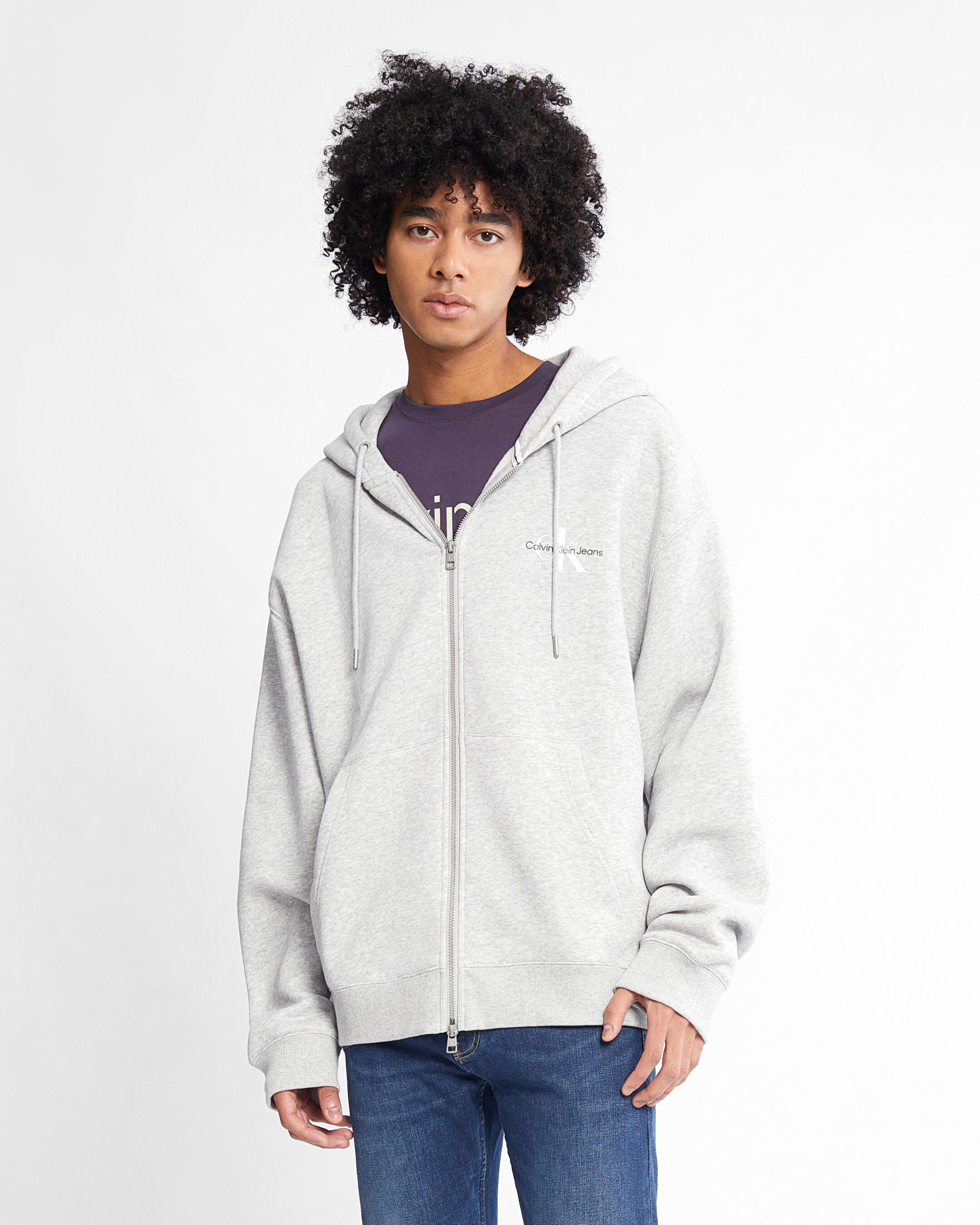 Calvin klein clearance monogram hoodie