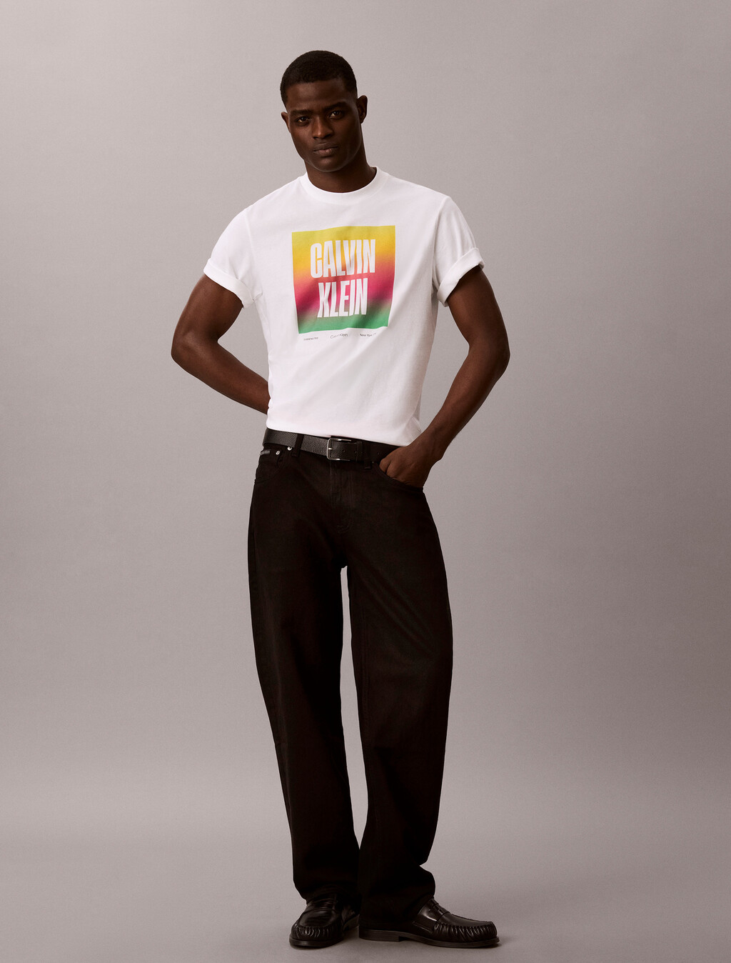 Pride 寬版標誌 T 恤, Brilliant White, hi-res