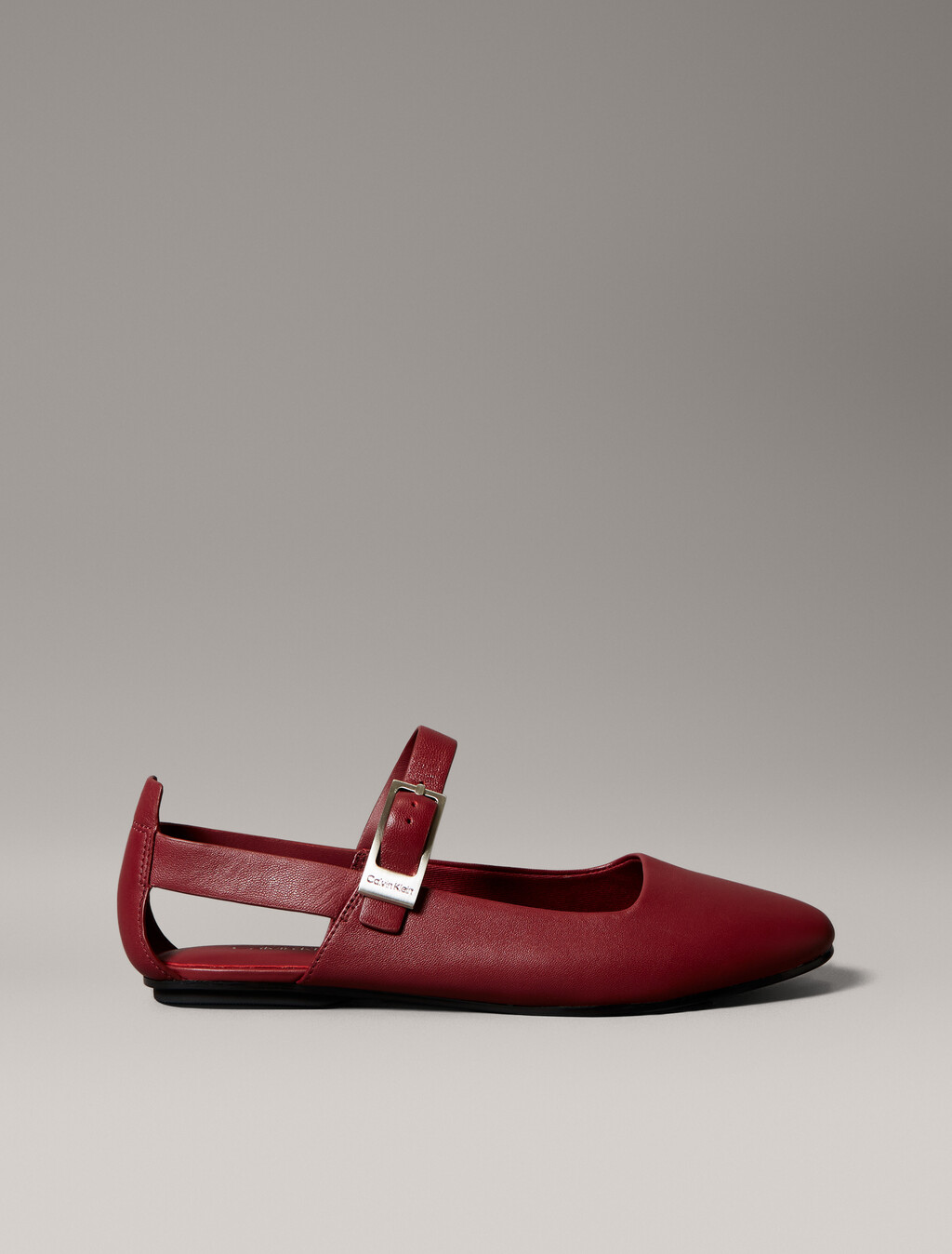 Leather Airfit® Cushioned Ballerinas, New Maroon, hi-res