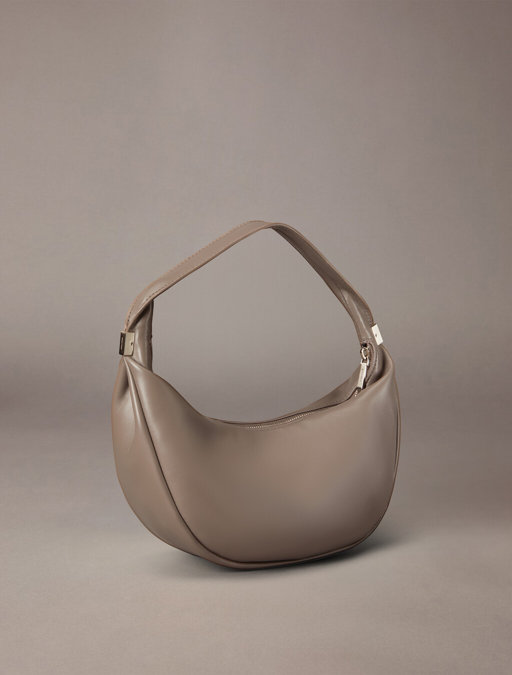 CK Pinched Soft Crescent Bag, Driftwood, hi-res