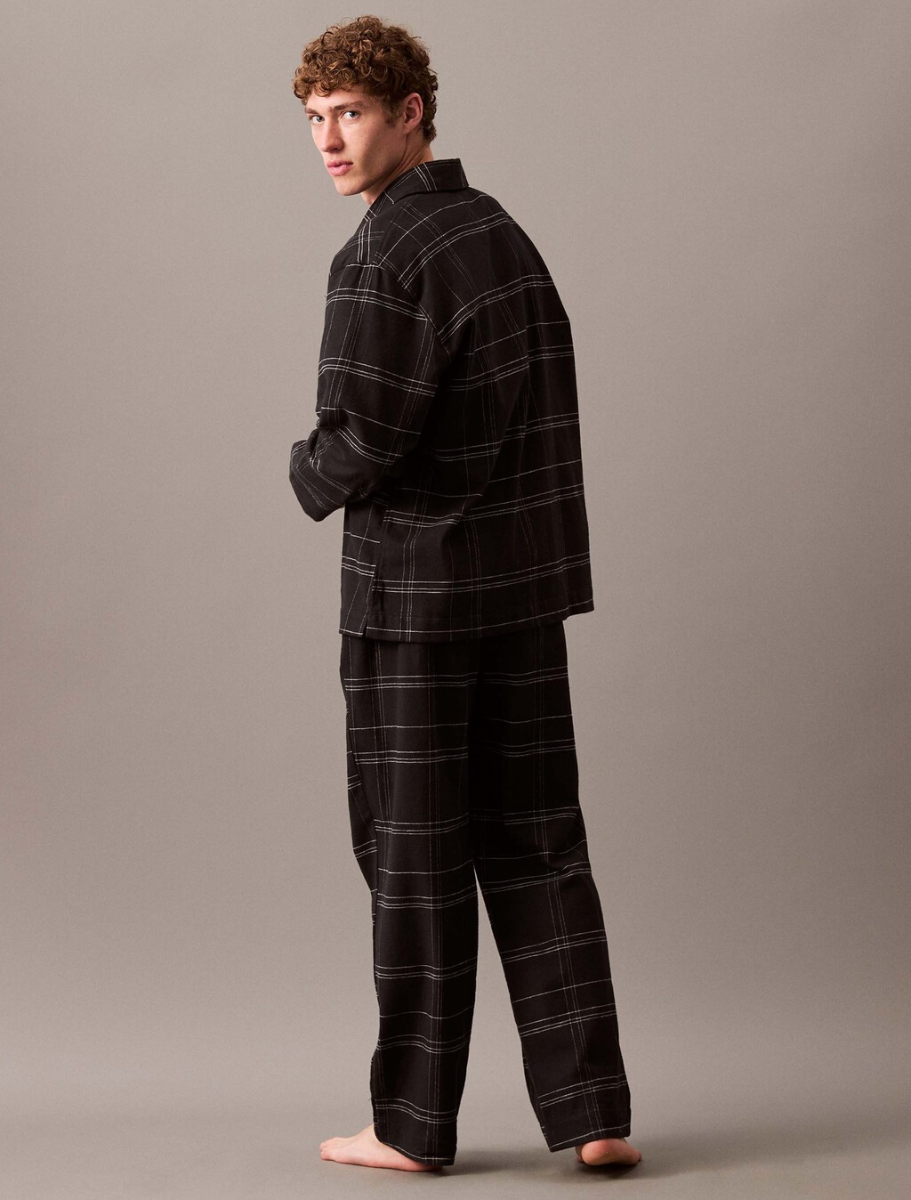 法蘭絨睡褲, 17770 BEAM PLAID+BLACK, hi-res