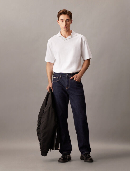 對比色開領 Polo 衫