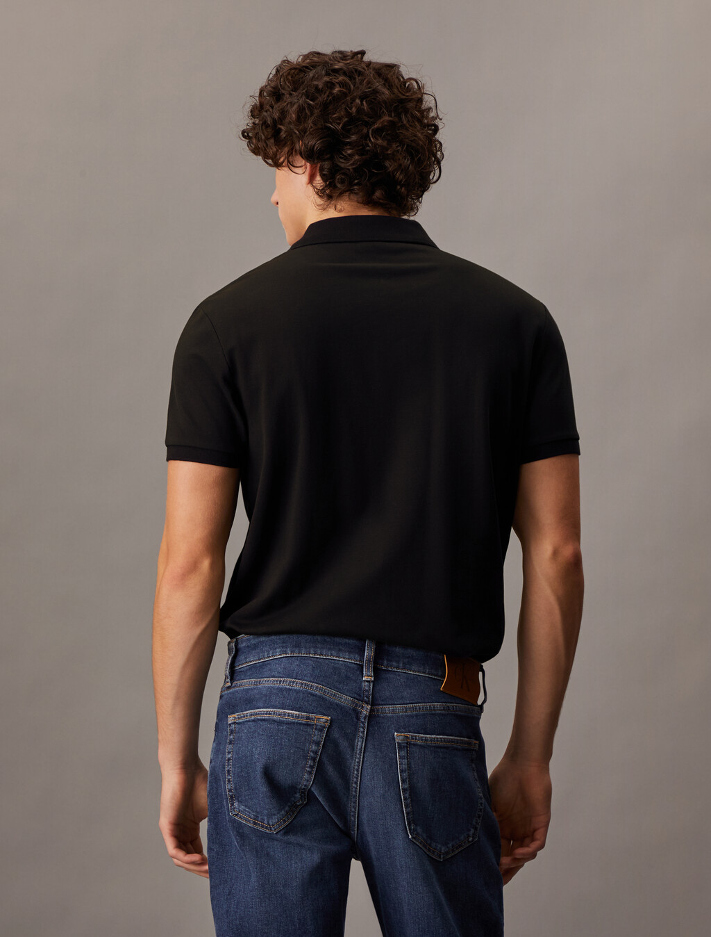 CK 標誌珠地棉 Polo 衫, Ck Black, hi-res