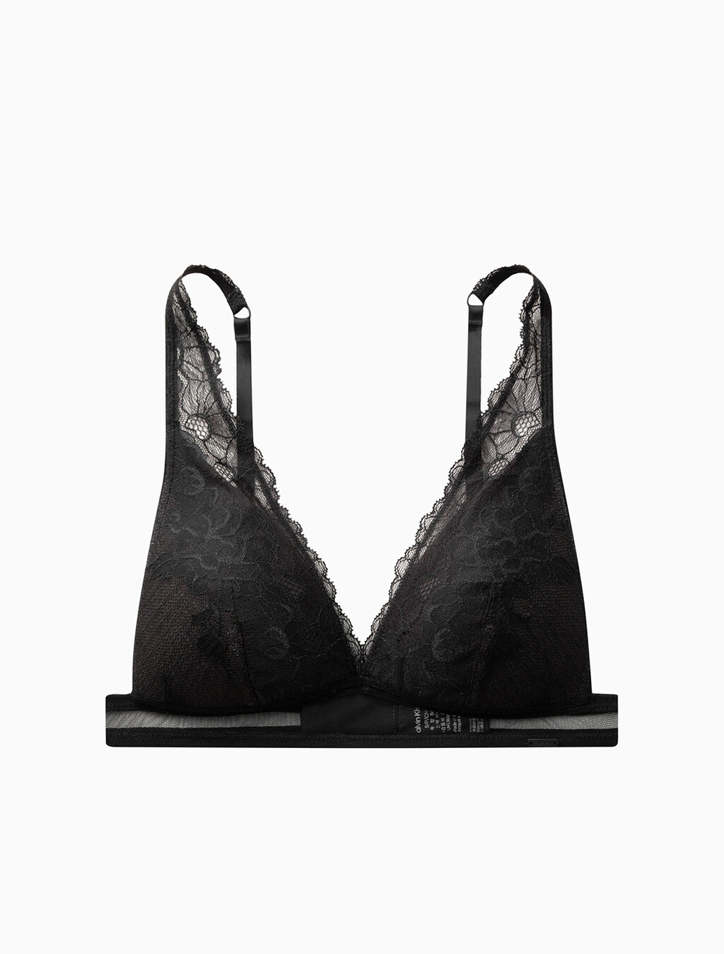 Lace Triangle Bra, BLACK, hi-res