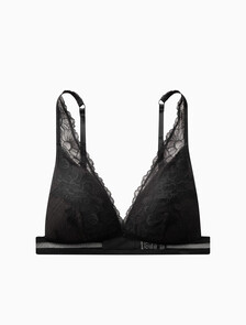 Lace Triangle Bra, BLACK, hi-res