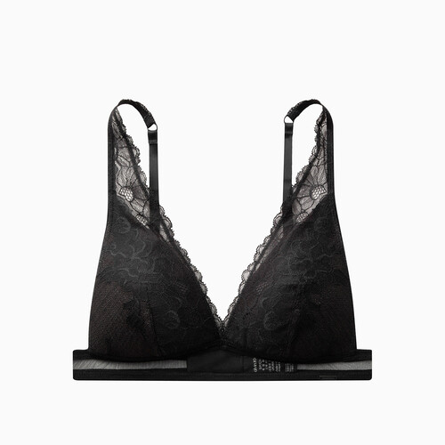 Lace Triangle Bra BLACK