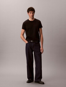 草書標誌圖案 T 恤, Black, hi-res