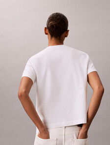 Core Essentials Monogram 刺繡 T 恤, Bright White, hi-res
