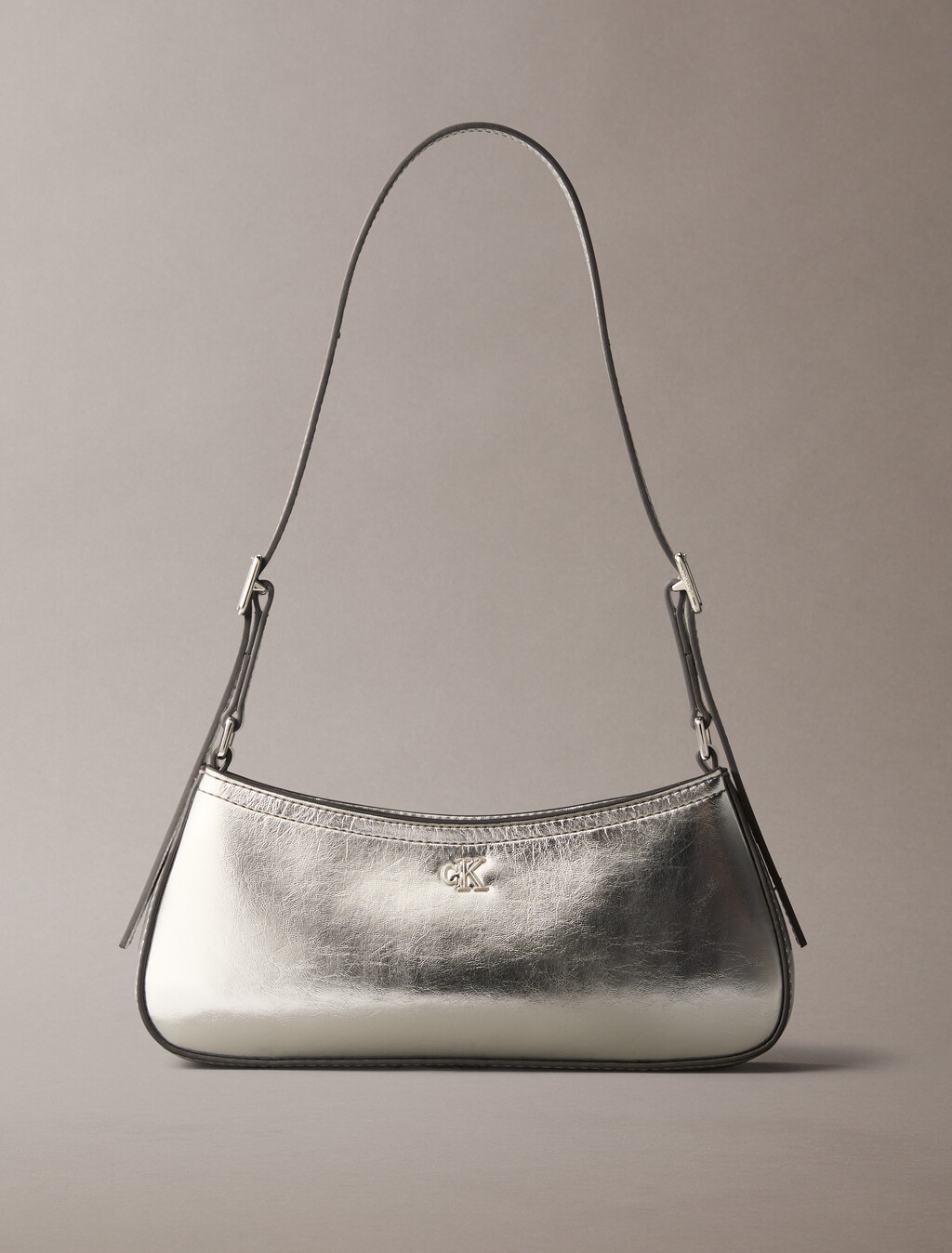 Monogram Metallic Small Shoulder Bag, SILVER METALLIC, hi-res