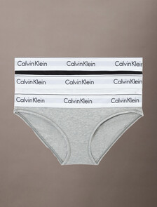 Icon Cotton 3 件裝比堅尼內褲, Black/ White/ Grey Heather (Legacy OGH), hi-res