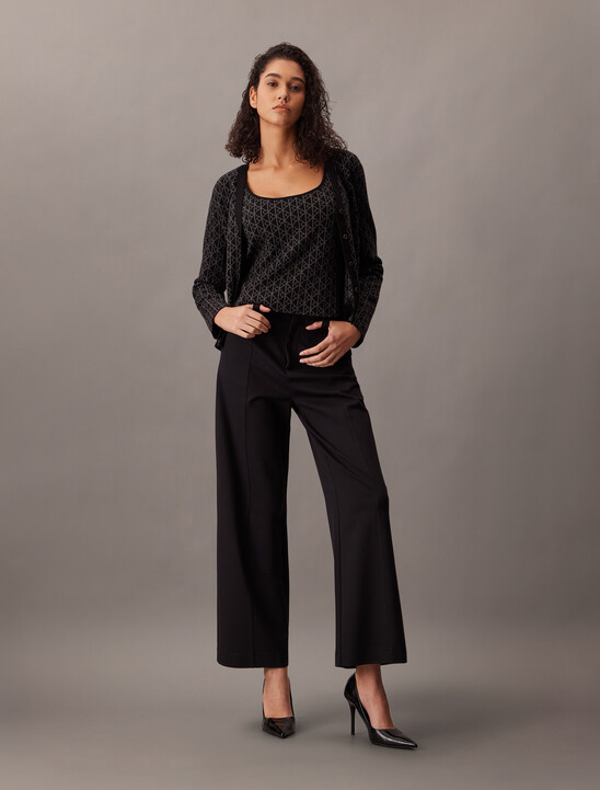 Monogram Tank Cardigan Twinset