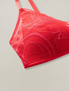 龍年蕾絲三角胸罩, ROUGE, hi-res