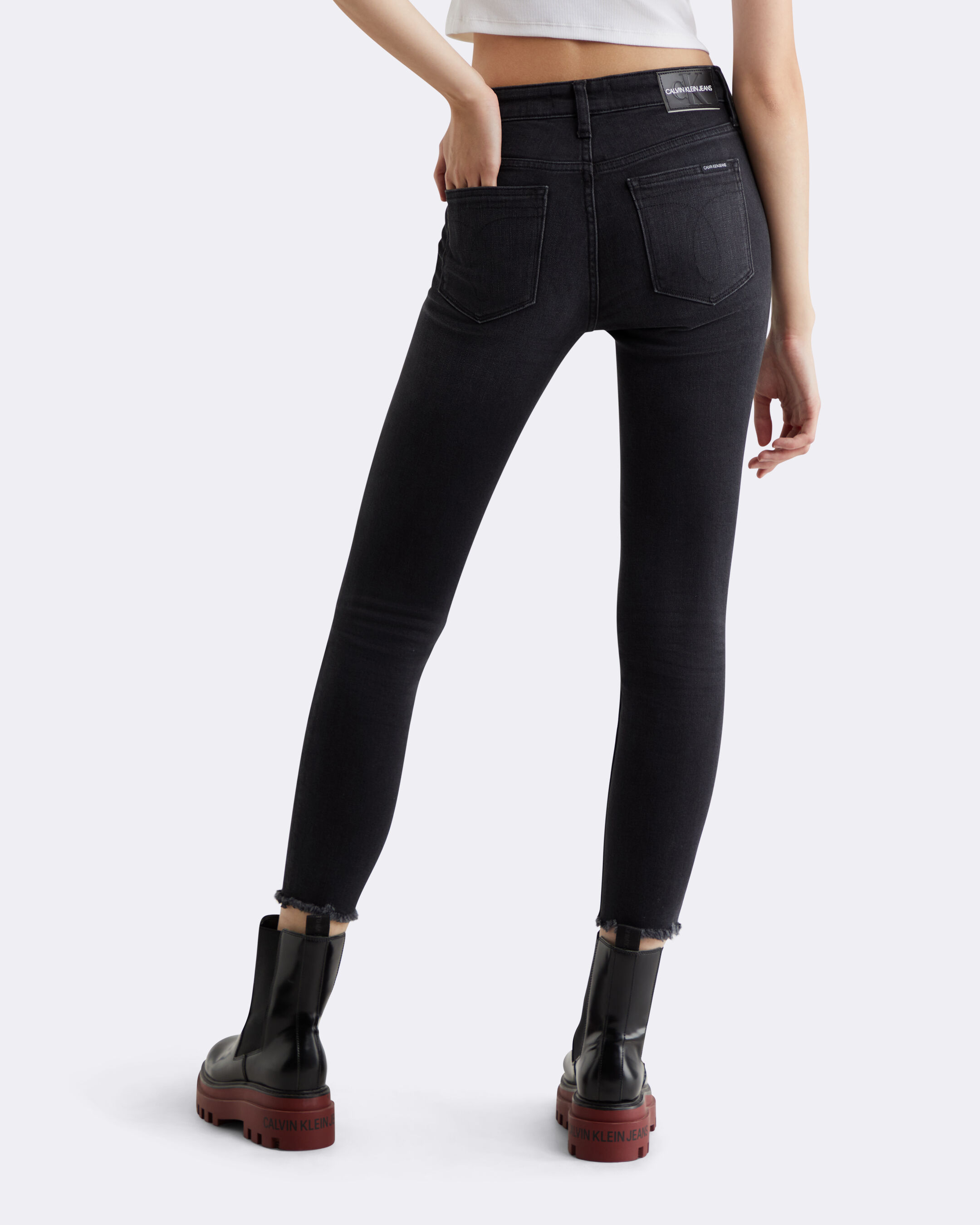 CKJ 010 Distressed High Rise Skinny Ankle Jeans blue Calvin Klein Taiwan