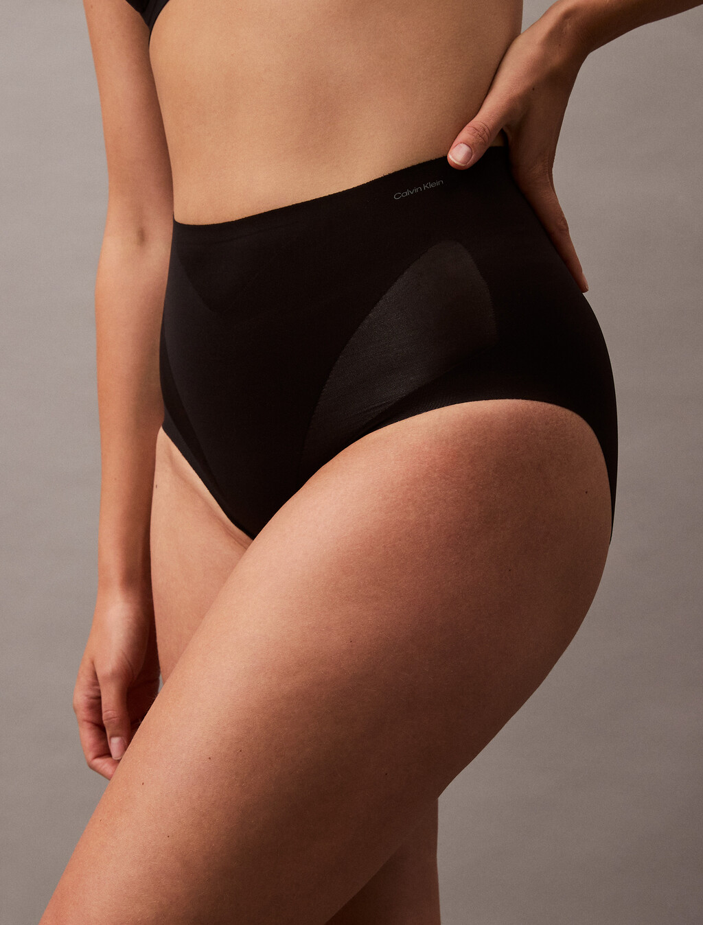Stay-Put Stretch Brief, Black, hi-res