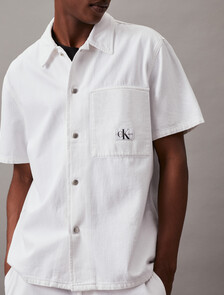 Denim Short Sleeve Shirt, Denim Light, hi-res