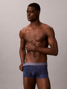Low Rise Trunks - CK Black, Folded Flowers Grisaille, hi-res
