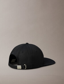 Monogram Flat Brim Cap, Black, hi-res