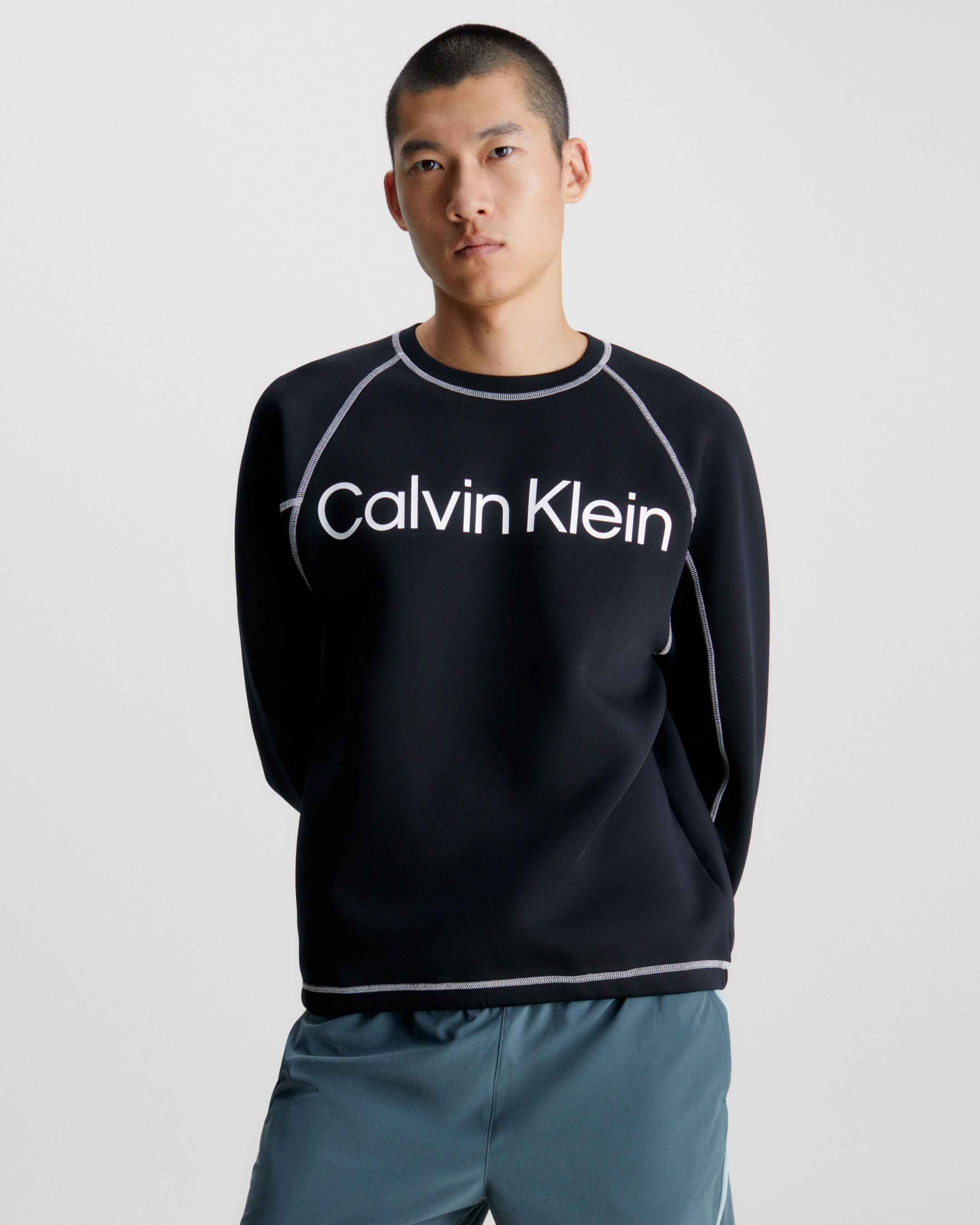 Calvin klein men's logo sweatshirt on sale