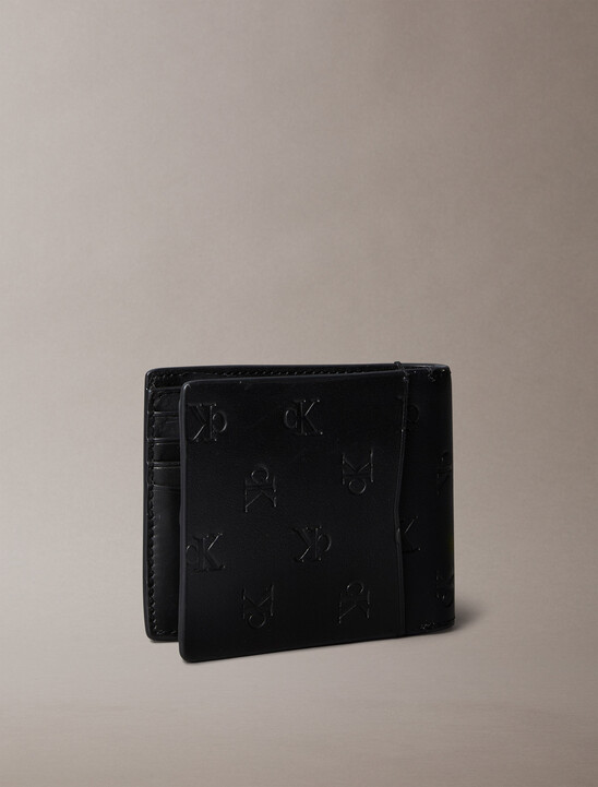 Embossed Monogram Billfold & Coin Wallet