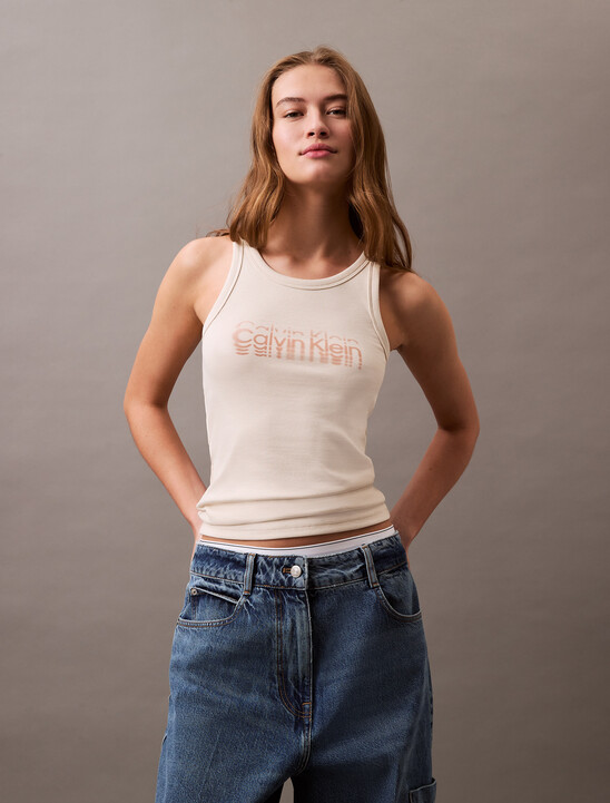 Viscose Rib Knit Tank Top