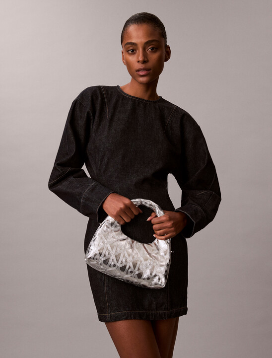 Puffer Emblem Logo Metallic Mini Bag