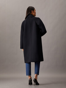 Scuba Cocoon Coat, Black Beauty, hi-res