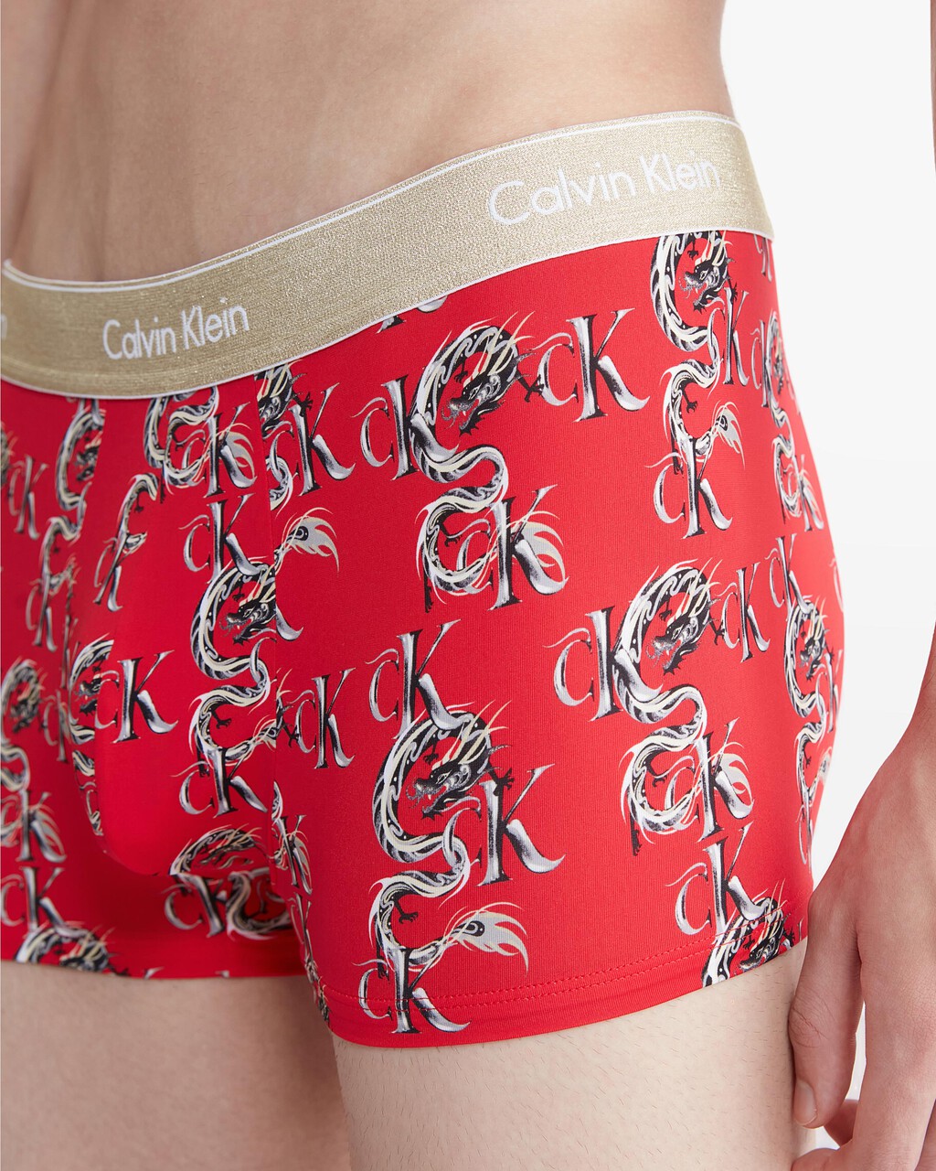 Year of the Dragon Monogram Trunks, red