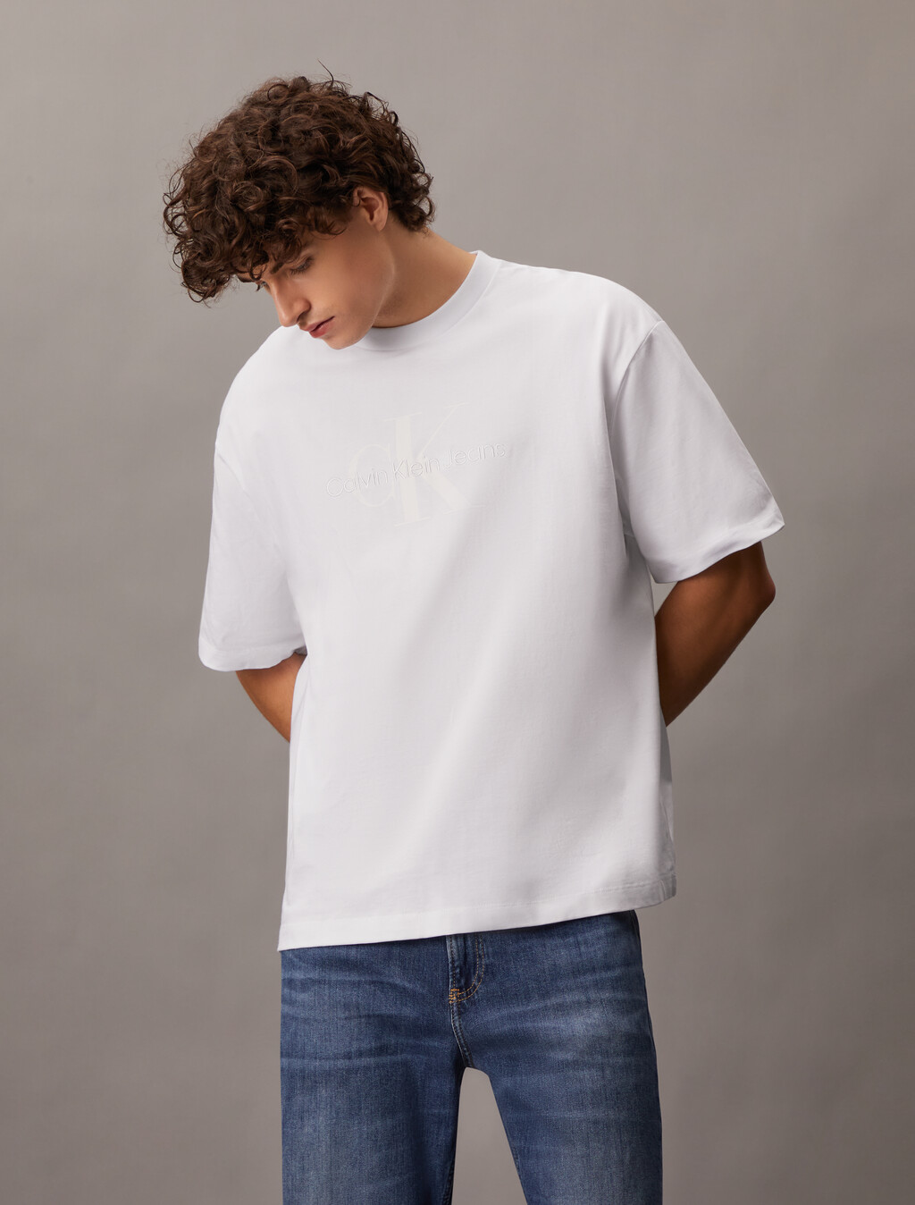 Monogram Regular Tee, Brilliant White, hi-res