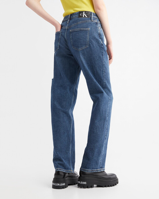 90 年代直筒版型側裁細節義大利牛仔褲