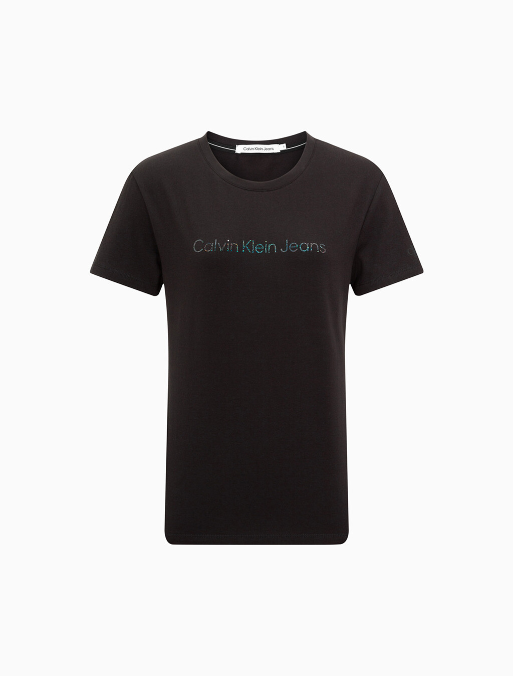 Shrunken Institutional Logo Tee, Ck Black, hi-res