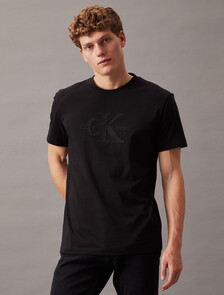同色調 Monogram 標誌 T 裇, Ck Black, hi-res