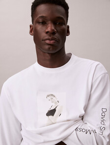 Kate Moss 圖案寬版 T 恤, Brilliant White, hi-res