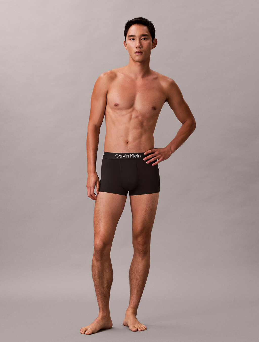 CK Pro Fit Micro Low Rise Trunks, Black w/ White Logo, hi-res