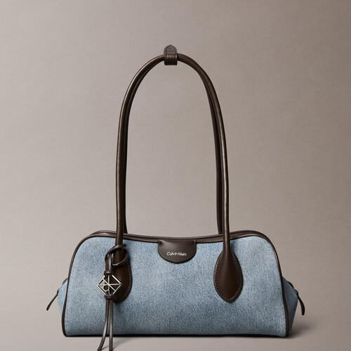 Denim 3-Compartment Shoulder Bag LIGHT WASH DENIM